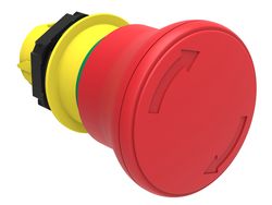 Pilzdrucktaster 40 mm, Drehentriegelung, 1Ö 22mm Einbau, ohne Not Aus Schild