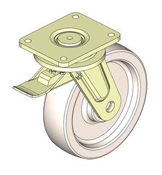 Lenkrolle - Tragkraft: 5000 kg D 250 x 65 mm