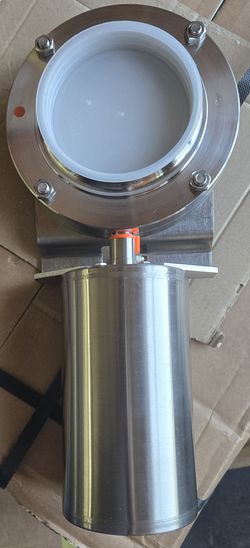 Scheibenventil DN 100 - 1.4301 Zwischenflansch